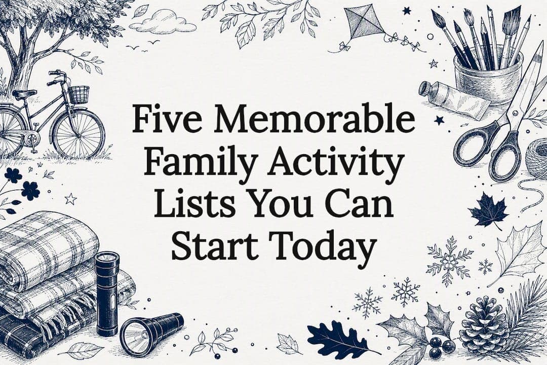 Five Memorable Family Activity Lists You Can Start Today